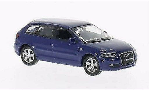 Audi A3 sportback 1/87 Welly blauw modelauto
