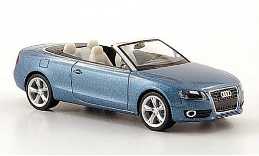 Audi A5 cabriolet 1/87 Herpa blauw 2009 modelauto