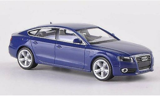Audi A5 sportback 1/87 Herpa blauw modelauto