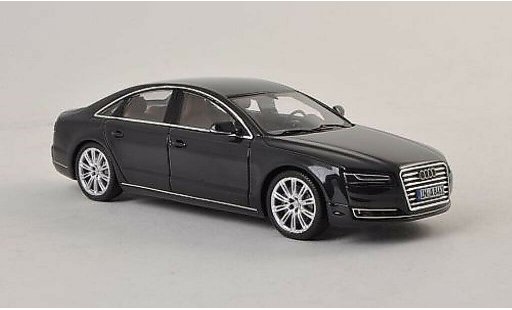 Audi A8 berline 1/43 Spark blauw 2014 modelauto