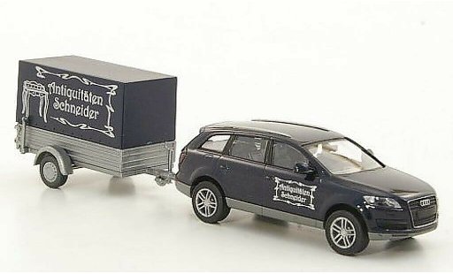 Audi Q7 suv 1/87 Wiking mit Anhanger Antiquitaten Schneider modelauto