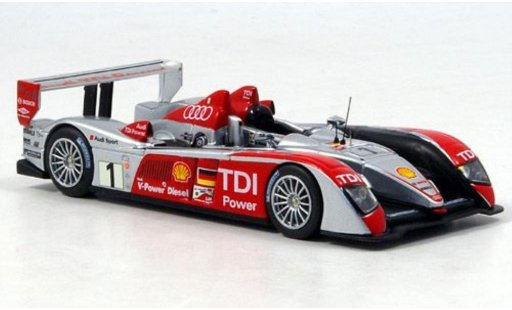 Audi R10 course 1/43 IXO No.1 Biela/Werner/Pirro winnaar Le Mans 2007 modelauto