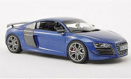 Audi R8 gt 1/43 Schuco blauw/carbon modelauto