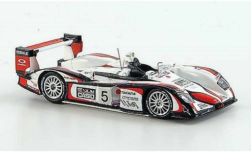Audi R8 LMP course 1/87 Spark No.5 Casio Exilim winnaar 24h Le Mans 2004 / Kristensen modelauto