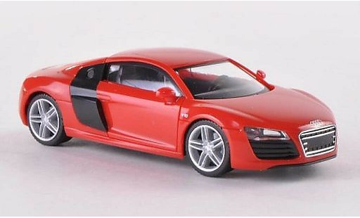 Audi R8 coupe 1/87 Herpa rood/zwart Facelift modelauto