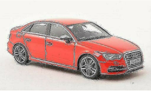 Audi S3 berline 1/43 Minichamps Sedan rood 2013 modelauto