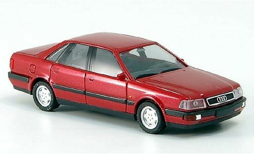 Audi V8 berline 1/87 Herpa rood modelauto