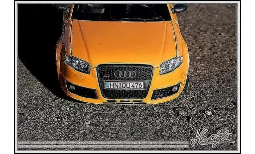Audi RS4 avant 1/18 Minichamps oranje papaye modelauto
