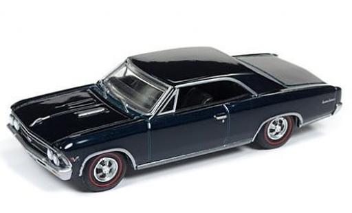 Modelauto Chevrolet Chevelle SS 396 blauw 1966 sans Vitrine 1/64 Auto World