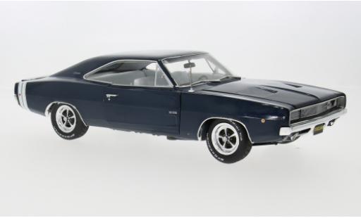 Modelauto Dodge Charger R/T blauw 1968 1/18 Auto World
