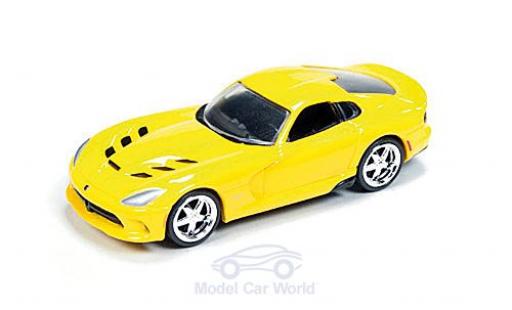 Modelauto Dodge Viper SRT geel 2014 1/64 Auto World