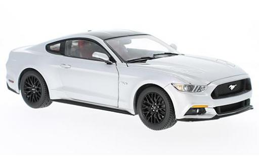 Modelauto Ford Mustang GT grijs 2017 sans Vitrine 1/18 Auto World