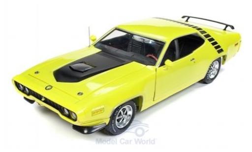 Modelauto Plymouth Road Runner 1971 groen/zwart 1/18 Auto World