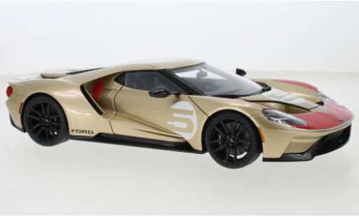 Modelauto Ford GT Heritage Edition gold/rood Holman Moody Racing 2022 1/18 AUTOart