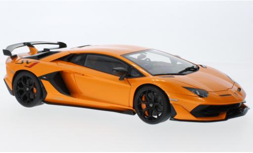 Modelauto Lamborghini Aventador SVJ metallic oranje 2019 1/18 AUTOart