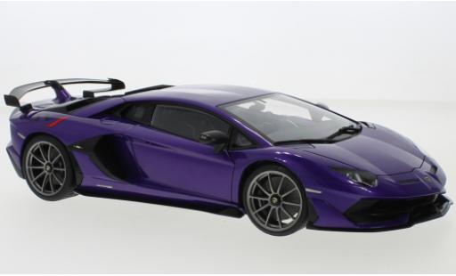 Modelauto Lamborghini Aventador SVJ metallic paars 2019 1/18 AUTOart