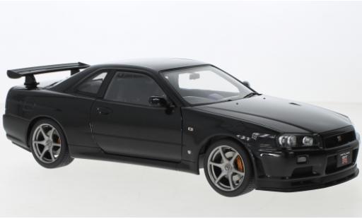 Modelauto Nissan Skyline R34 GT-R () V-Spec II metallic zwart 1/18 AUTOart