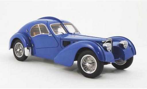 Modelauto Bugatti 57 Atlantic S blauw RHD 1938 avec M&Atilde;&copy;tal-Speichenfelgen 1/18 AUTOart