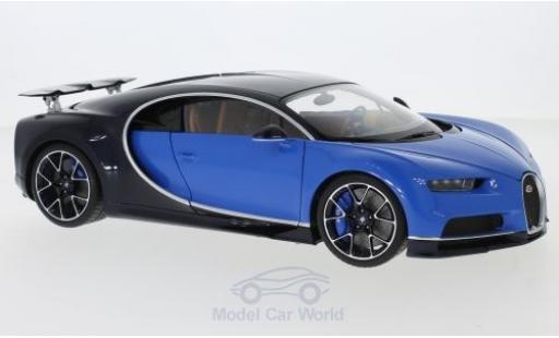 Modelauto Bugatti Chiron coupe blauw/blauw 2017 1/18 AUTOart