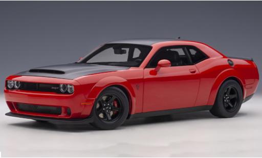 Modelauto Dodge Challenger Demon SRT rood/mat-zwart 2018 1/18 AUTOart