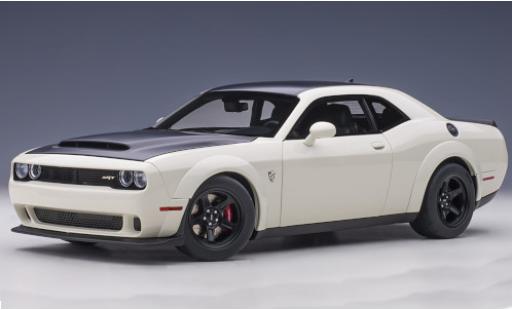 Modelauto Dodge Challenger Demon SRT wit/mat-zwart 2018 1/18 AUTOart