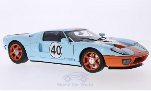 Modelauto Ford GT Berlinetta blauw/oranje 2004 1/18 AUTOart