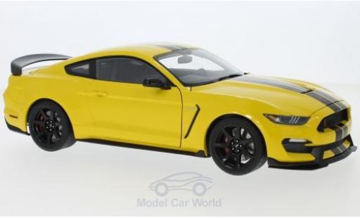 Modelauto Ford Mustang Shelby GT350 GT-350R geel/zwart 2017 1/18 AUTOart