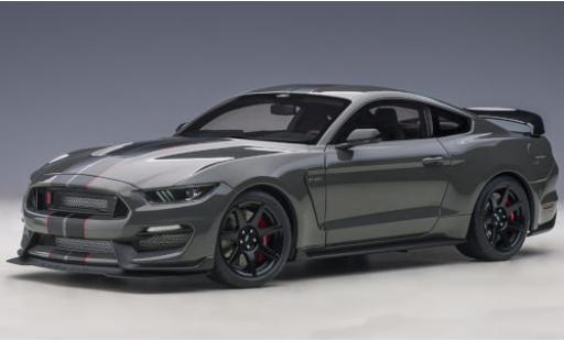 Modelauto Ford Mustang Shelby GT350 GT-350R metallic grijs/mat-zwart 2017 1/18 AUTOart