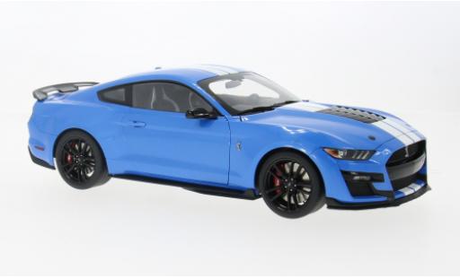 Modelauto Ford Mustang Shelby GT500 Ford Mustang 500 blauw/wit 1/18 AUTOart