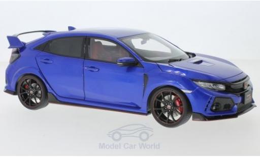 Modelauto Honda Civic Type R (FK8) metallic blauw RHD 2017 1/18 AUTOart