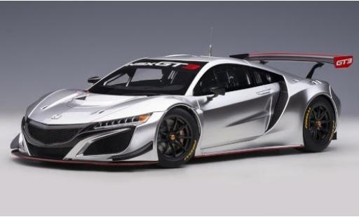 Modelauto Honda NSX GT3 grijs 2018 Plain Body Version 1/18 AUTOart