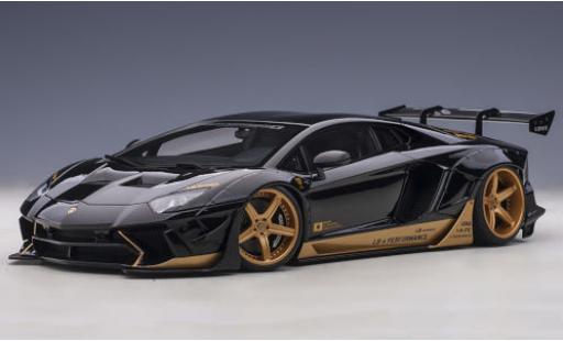 Modelauto Lamborghini Aventador LB-Works zwart/gold 2018 Liberty Walk 1/18 AUTOart