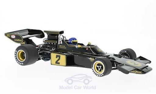 Modelauto Lotus 72 72E E No.2 John Player Special formule 1 1973 met Fahrerfigur R.Peterson 1/18 AUTOart