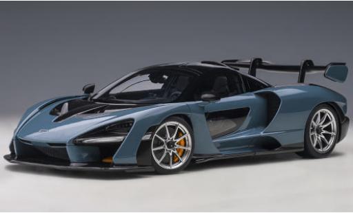 Modelauto McLaren Senna Base metallic blauw/carbon 2018 1/18 AUTOart