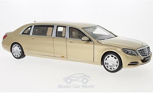 Modelauto Mercedes CLA Pullman Maybach Classe S (S600) gold 2016 1/18 AUTOart