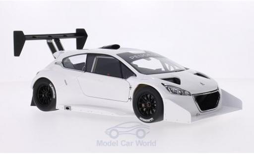 Modelauto Peugeot 208 T16 wit Pikes Peak 2013 Plain Body Version 1/18 AUTOart