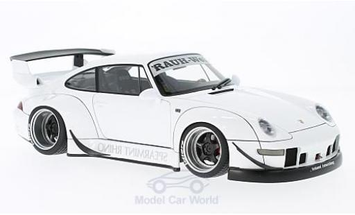 Modelauto Porsche 911 RWB wit Rauh Welt zonder Vitrine 1/18 AUTOart