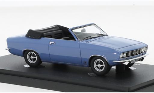 Modelauto Opel Manta A Autocult/Avenue 43 cabriolet Karmann blauw 1971 1/43 AutoCult