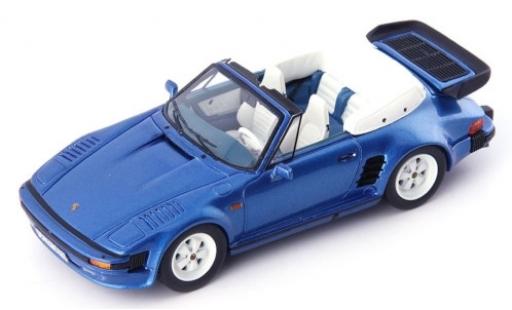 Modelauto Porsche 911 Cabriolet SE Flatnose metallic blauw 1988 1/43 AutoCult