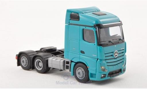Modelauto Mercedes Actros Streamspace 2 /Aerop. turquoise Solo-Zugmaschine 3-achig turquoise 1/87 AWM