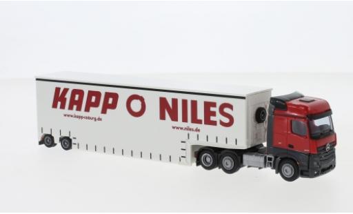 Modelauto Mercedes Actros Bigspace 2 Big. / Aerop. Pieper Tiefbett-SZ 1/87 AWM