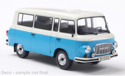 Modelauto Barkas B 1000 minibus Bus blauw 1/24 WhiteBox