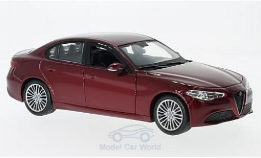 Modelauto Alfa Romeo Giulia Berlina metallic rood 1/24 Burago