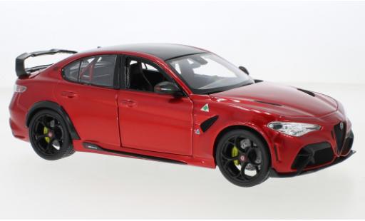 Modelauto Alfa Romeo Giulia gtam metallic rood 2020 1/18 Burago