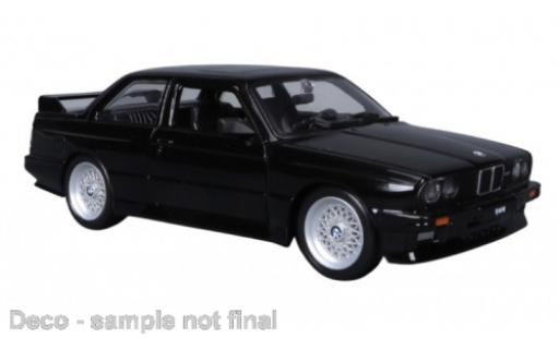 Modelauto Bmw M3 coupe Bburago (E30) zwart 1988 1/24 Burago