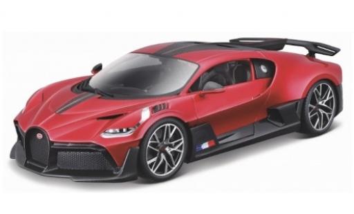 Modelauto Bugatti Divo coupe rood/carbon 2019 1/18 Burago