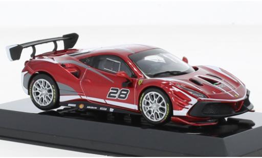 Modelauto Ferrari 488 Challenge Evo No.28 2020 1/43 Burago