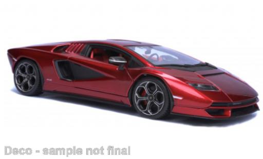 Modelauto Lamborghini Countach LPI 800-4 Bburago metallic rood 2023 1/24 Burago