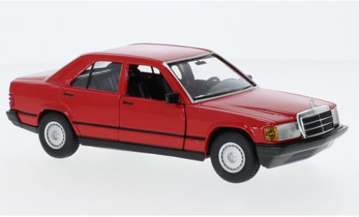 Modelauto Mercedes 190 Base Bburago E 2.6 (W201) rood 1987 1/24 Burago