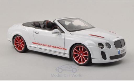 Modelauto Bentley Continental Supersports Convertible ISR Cabriolet wit/Dekor 1/18 Burago